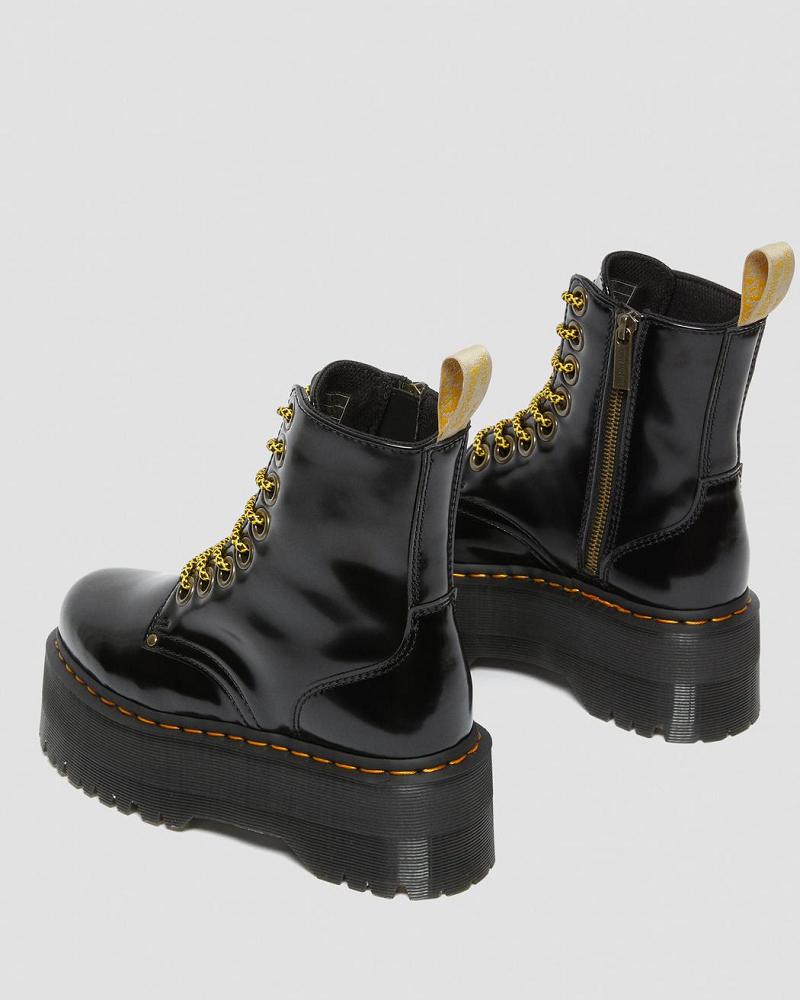 Botas Plataforma Dr Martens Vegan Jadon Max Mujer Negros | MX 51FDN